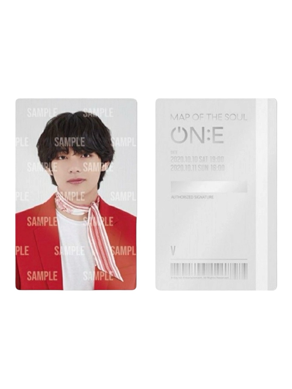 MOTS (MAP OF THE SOUL) ON:E BTS V CARD TICKET - BRAND NEW, SEALED